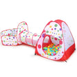 3 in 1 Children Tent Play House Tunnel Foldable Shooting Ocean Ball Pool Toy(Red) - Tents & Accessories by PMC TechLife | Online Shopping South Africa | PMC TechLife