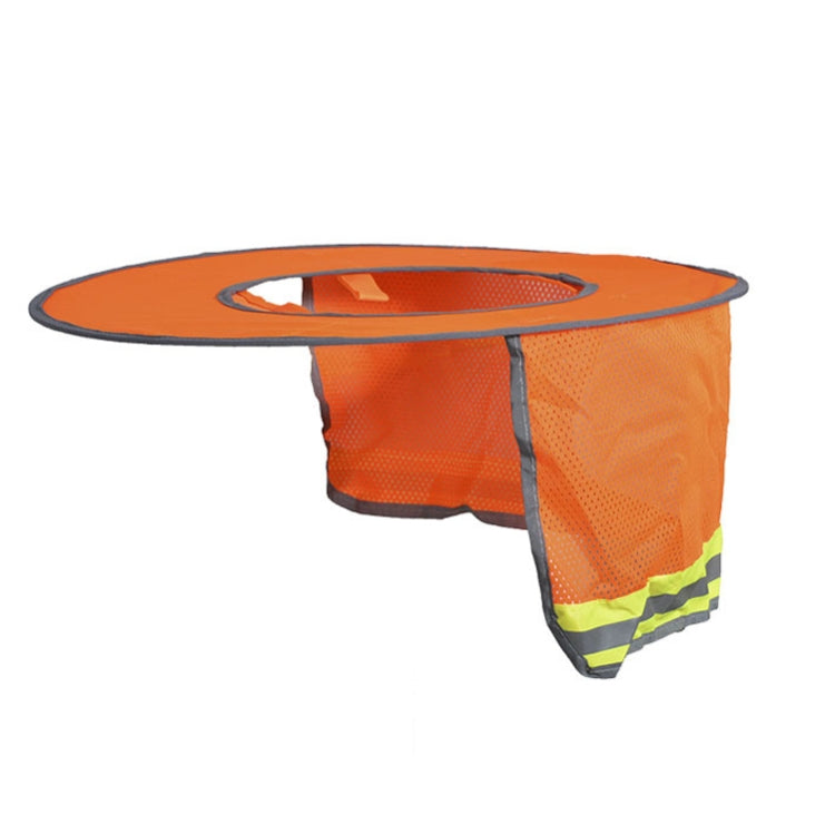 Construction Site Outdoor Construction Foldable Reflective Safety Sun Hat, Size: One Size(Fluorescent Orange)