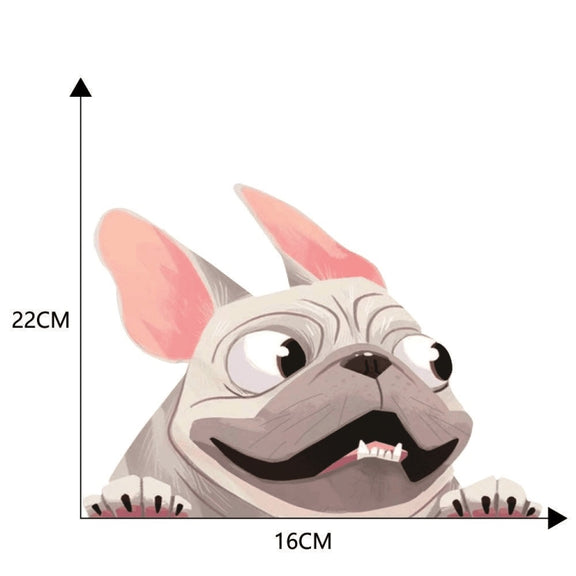 3 PCS D-840 Three-Dimensional Personalized Graphic Car Sticker Puppy Cartoon Colorful Vinyl Decals For Car Windows(A)