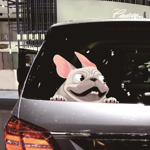 3 PCS D-840 Three-Dimensional Personalized Graphic Car Sticker Puppy Cartoon Colorful Vinyl Decals For Car Windows(A)