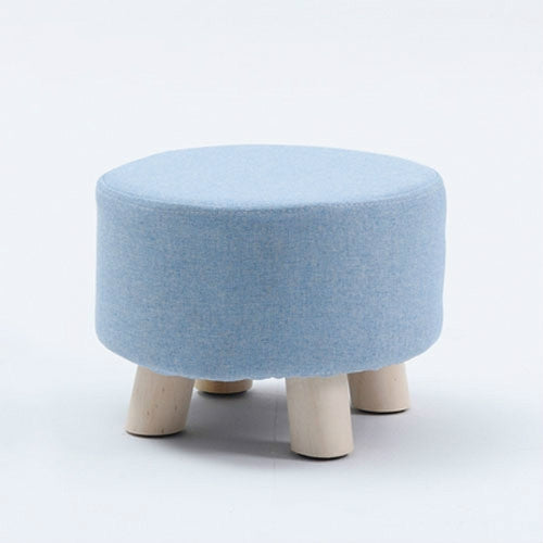 Fashion Creative Small Stool Living Room Home Solid Wood Small Chair(Blue)