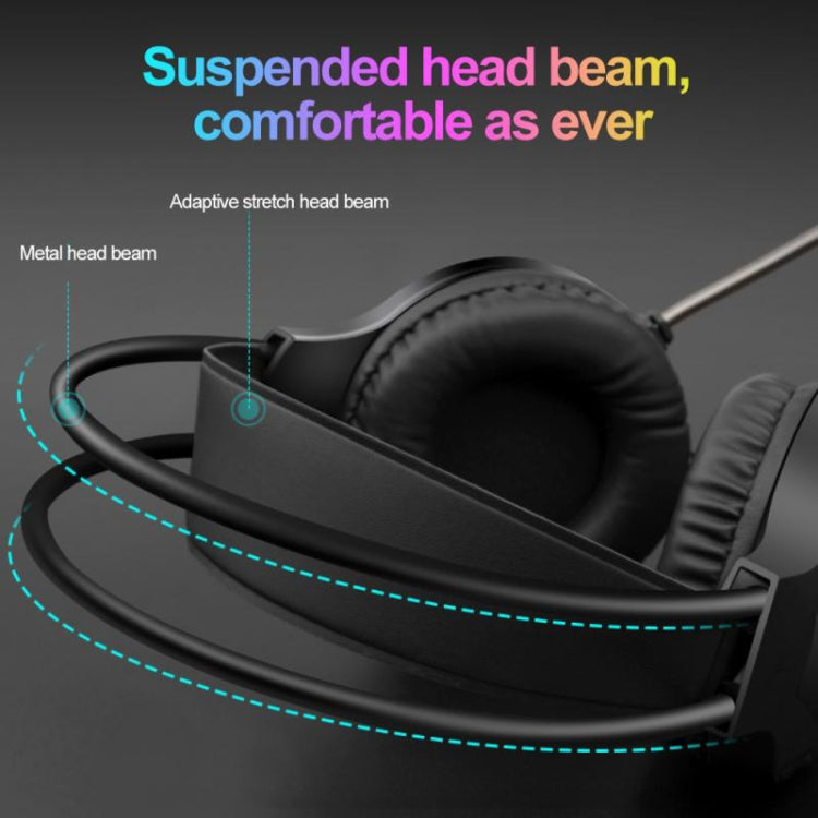 Smailwolf AK3 Headset Game Headphones Wired Luminous Desktop Computer Headset, Style: 3.5mm Double Plug
