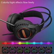 Smailwolf AK3 Headset Game Headphones Wired Luminous Desktop Computer Headset, Style: USB Single-plug