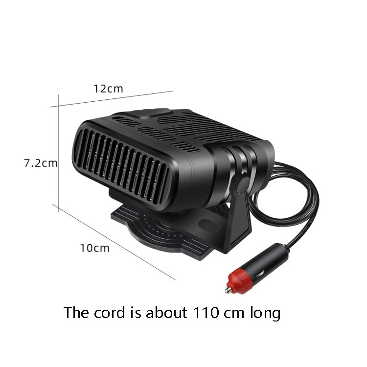 12V Black Car Heater Cold And Warm Wind Defrosting And Snow Demister