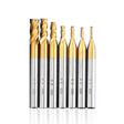 7 PCS/Set High-Speed Steel And Aluminum End Face Milling Cutter With Straight Shank Titanium-Plated Milling Cutter - Others by PMC TechLife | Online Shopping South Africa | PMC TechLife