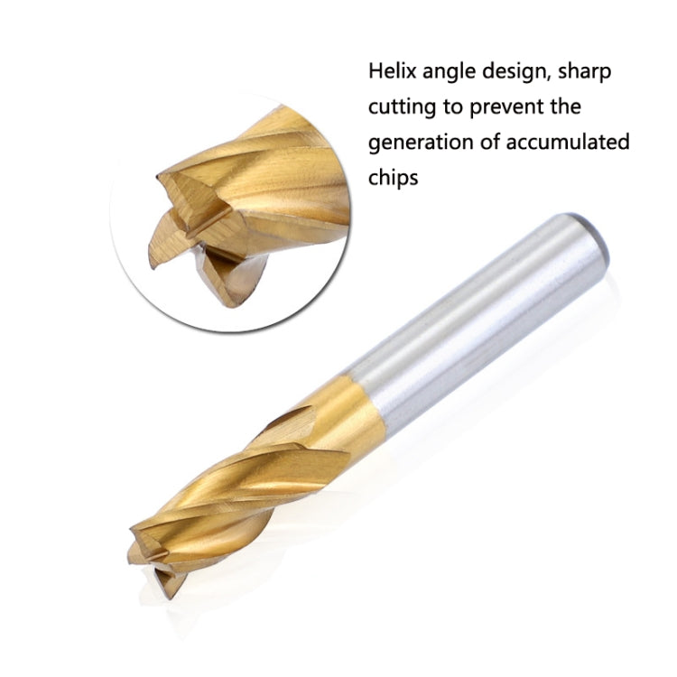 7 PCS/Set High-Speed Steel And Aluminum End Face Milling Cutter With Straight Shank Titanium-Plated Milling Cutter