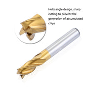 7 PCS/Set High-Speed Steel And Aluminum End Face Milling Cutter With Straight Shank Titanium-Plated Milling Cutter
