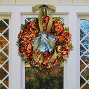 Hydrangea Wreath Door Hanging Artificial Flower Christmas Ornament, Size: 30cm