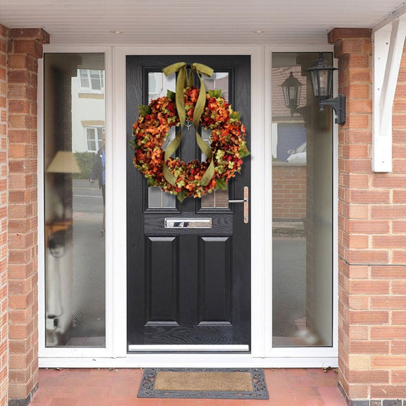 Hydrangea Wreath Door Hanging Artificial Flower Christmas Ornament, Size: 30cm