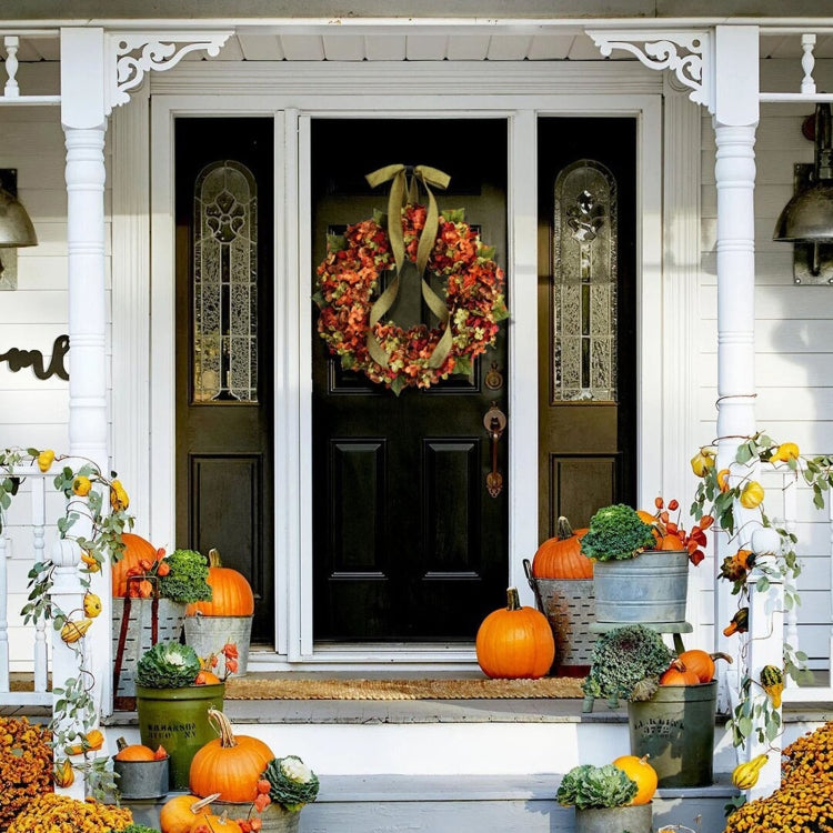 Hydrangea Wreath Door Hanging Artificial Flower Christmas Ornament, Size: 30cm