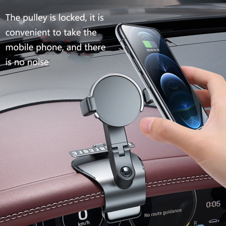 ZJ088 Car Mobile Phone Bracket Car Central Control Instrument Panel Rearview Mirror Multifunctional AR Navigation Bracket(Pink)