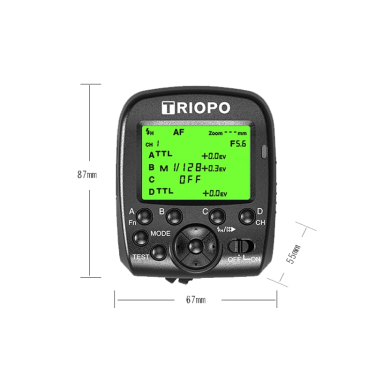 TRIOPO G1 Remote Control TTL Wireless Trigger 2.4GHz Wireless Transmitter For Canon / Nikon Camera(Black)