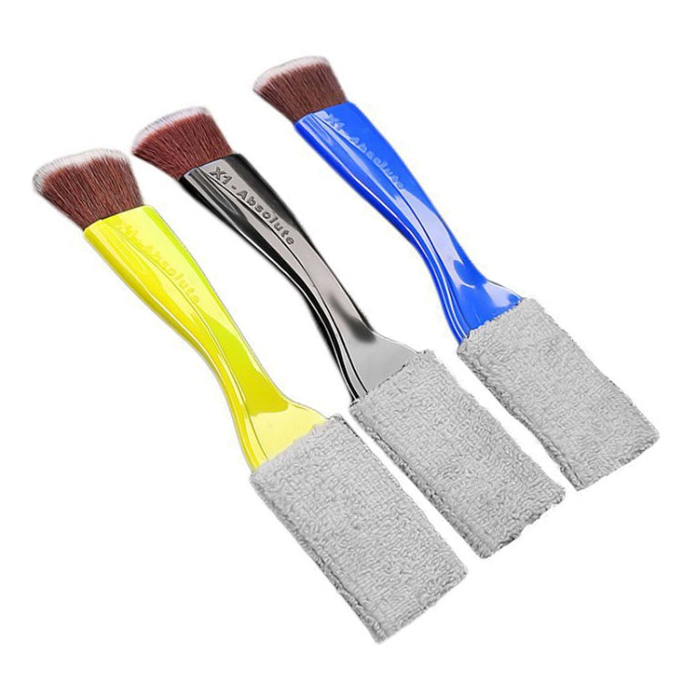 Car Air-Conditioned Air Outlet Cleaning Brush Car Interior Cleaning Tool Dust  Soft Hair Brush(Black)
