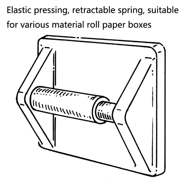 Tissue Box Plastic Retractable Shaft Core Spring Retractable Roll Paper Shaft, Style: Nickel Wire Drawing