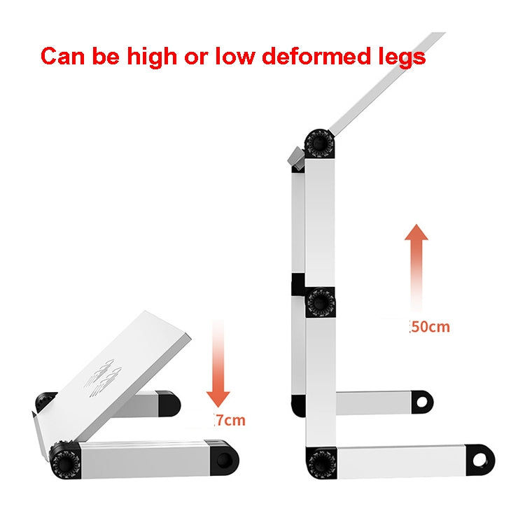 Oatsbasf Folding Computer Desk Laptop Stand Foldable Lifting Heightening Storage Portable Rack,Style: L01 Black