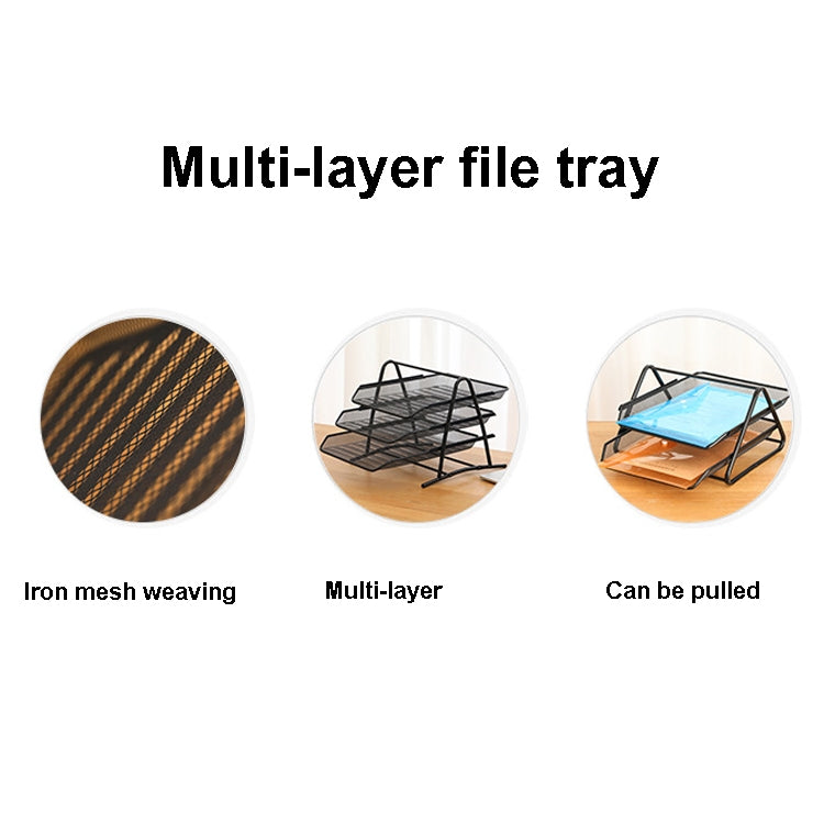 Net-Shaped File Rack Data Storage Frame Storage Rack Metal File Management Rack,Style: Four-layer