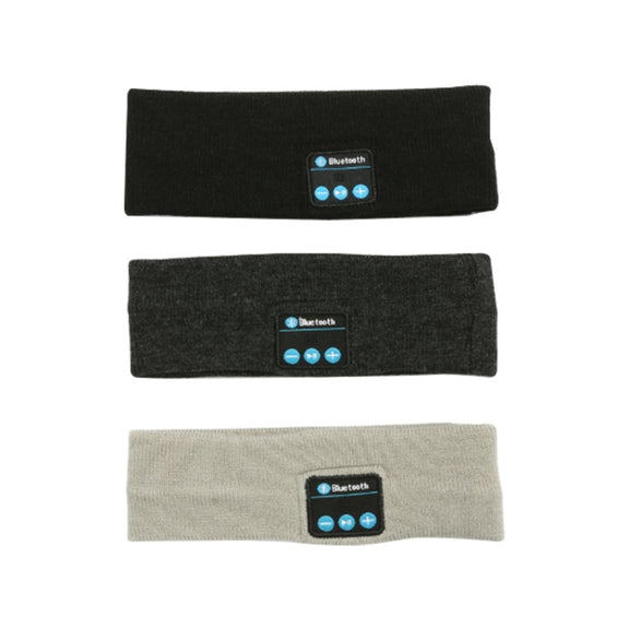 Bluetooth Headset Sports Headband Outdoor Running Yoga Sweat-Absorbent Headscarf, Colour: Dark Gray