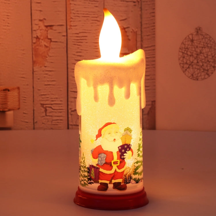 Christmas Decoration Night Light LED Simulation Flame Candle Light(B-Santa Claus)