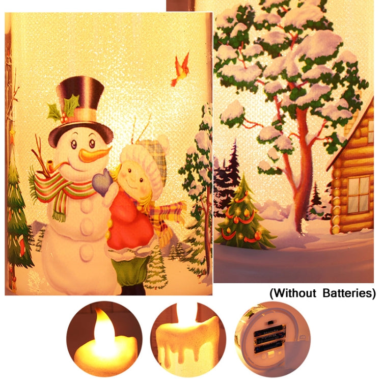 Christmas Decoration Night Light LED Simulation Flame Candle Light(A-Santa Claus)
