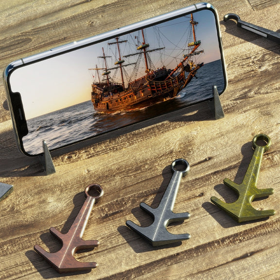 Mini Lazy Desktop Mobile Phone Bracket Multifunction Magnetic Anchor Tablet Stand(Retro Copper)