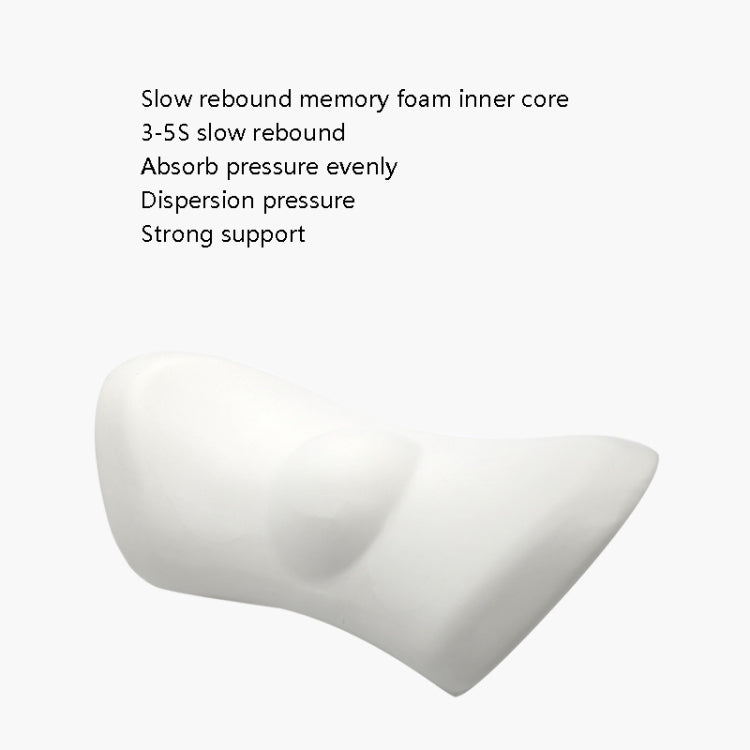 Car Supplies Lumbar Support Memory Foam Car Backrest Lumbar Cushion Seat Cushion Lumbar Pillow, Colour: 4D Grid Black