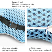 Car Supplies Lumbar Support Memory Foam Car Backrest Lumbar Cushion Seat Cushion Lumbar Pillow, Colour: 4D Grid Black