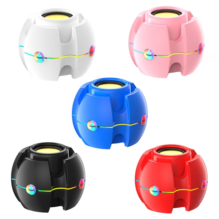 RGB Light Effect Gyro Shape Wireless Bluetooth Audio(Black)