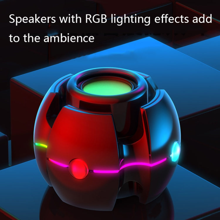RGB Light Effect Gyro Shape Wireless Bluetooth Audio(Pink)