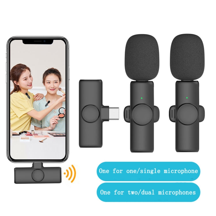 Lavalier Wireless Microphone , Specification:  Type-C Direct 1 To 2