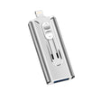 64GB Micro USB + 8 Pin + USB 2.0 3 in 1 Mobile Phone Computer U-Disk(Silver) - U Disk & Card Reader by PMC TechLife | Online Shopping South Africa | PMC TechLife
