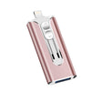 128GB Micro USB + 8 Pin + USB 2.0 3 in 1 Mobile Phone Computer U-Disk(Rose Gold) - U Disk & Card Reader by PMC TechLife | Online Shopping South Africa | PMC TechLife