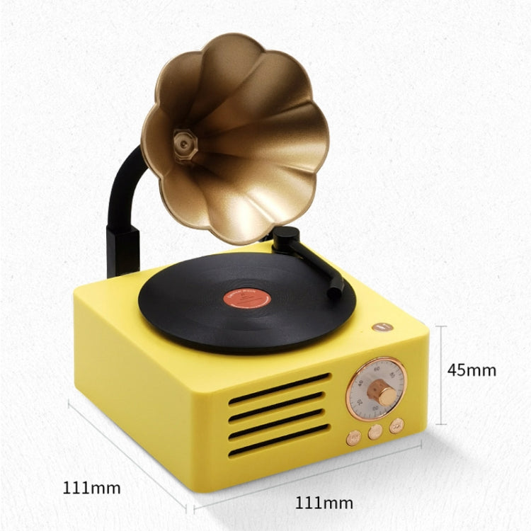 T15 Petunia Retro Vinyl Record Player Wireless Multifunction Mini Bluetooth Audio(White)