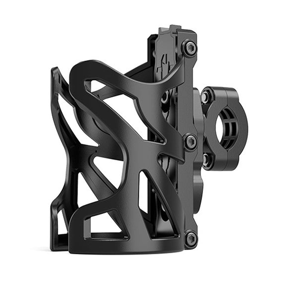 SMCP5456 Motorcycle Drink Holder Bicycle Cup Rack Kettle Frame Modified Accessories, Colour: With Pipe Clamp (Black)