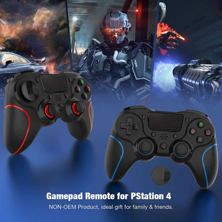 MB-P913 PC Six-Axis Somatosensory Back Key Programming Dual Vibration Bluetooth Gamepad For PS4 Pro(Blue Black)