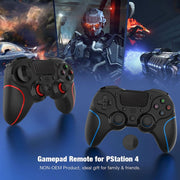 MB-P913 PC Six-Axis Somatosensory Back Key Programming Dual Vibration Bluetooth Gamepad For PS4 Pro(Red Black)