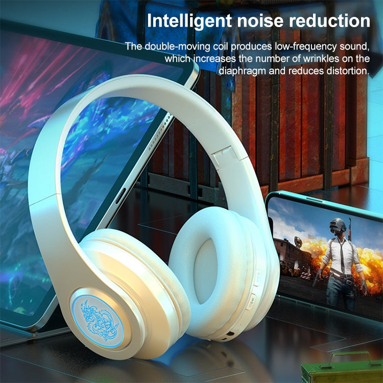 B39 Wireless Bluetooth Headset Subwoofer With Breathing Light Support TF Card(Black)