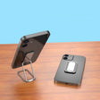 Square Folding Metal Holder Rotating Back Stick Desktop Phone Ring Holder(Space Silver) - Ring Holder by PMC TechLife | Online Shopping South Africa | PMC TechLife