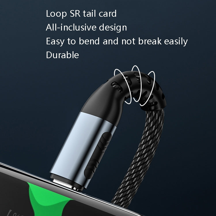 1m 100W PD Fast Charge Type-C Male to Male Data Sync Charging Braided Cable, Length: