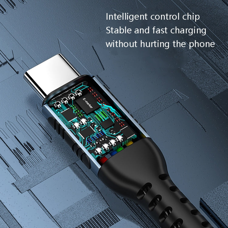 2m 100W PD Fast Charge Type-C Male to Male Data Sync Charging Braided Cable