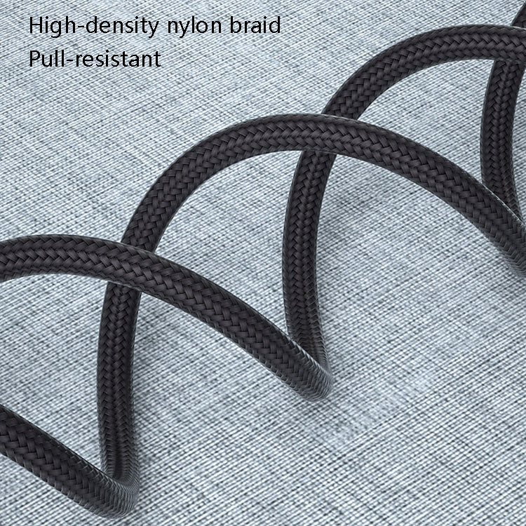 4 PCS 2.4A USB-C / Type-C to USB Braided Fast Charging Sync Data Cable, Length: 2m (Black)