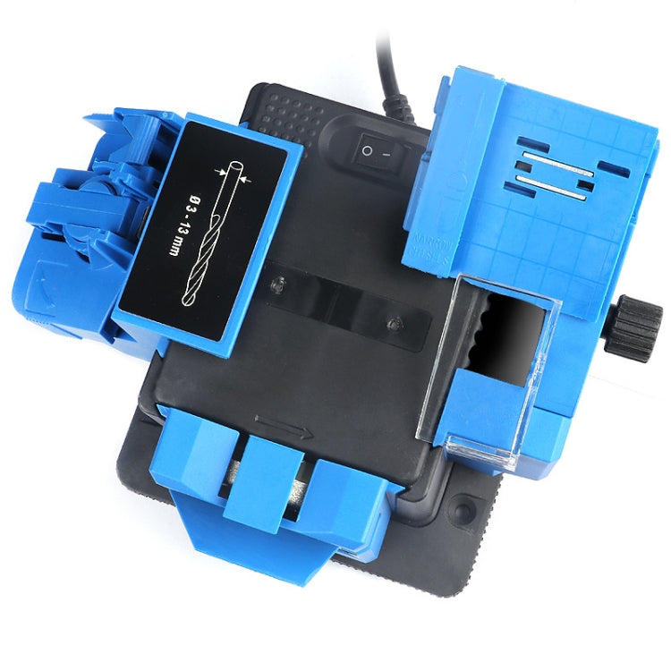 Electric Household Knife Sharpener Scissors Fruit Knife Drill Bit Sharpener(Blue EU Plug)