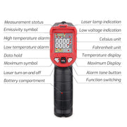TASI Colorful Screen Infrared Thermometer,  -50-480 Degrees Celsius(TA601A)