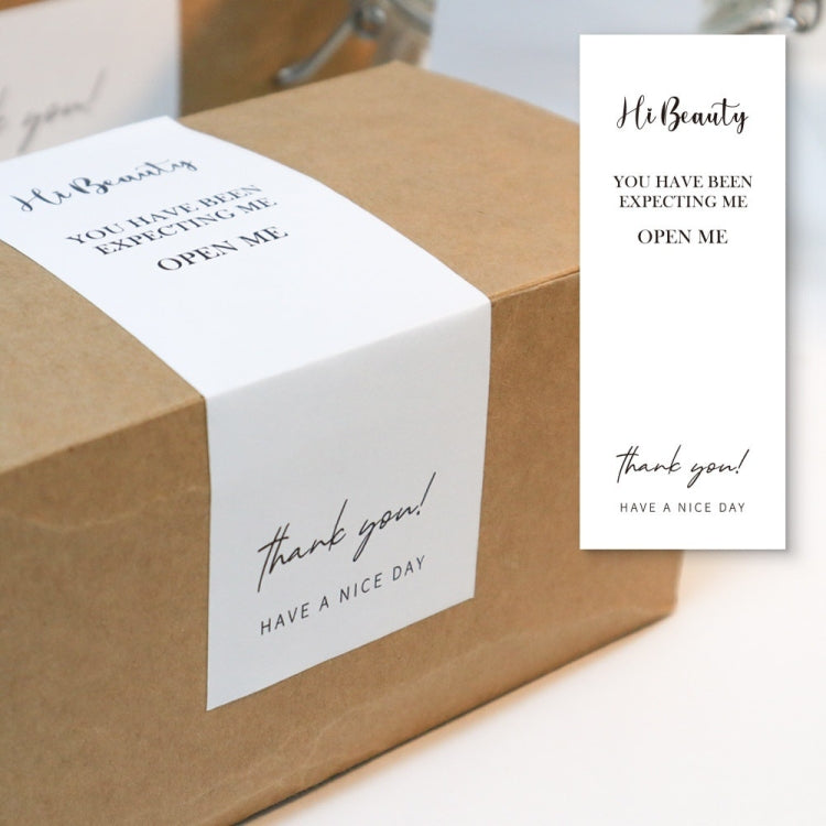 50 Sheets / Bag Rectangular Sticker Gift Box Sealed Sticker Packaging Supplies(B2)