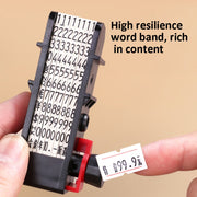 Deli 7500 Date Batch Number Handheld Label Printer With 2 Ink Wheel +1 Roll Price Tag