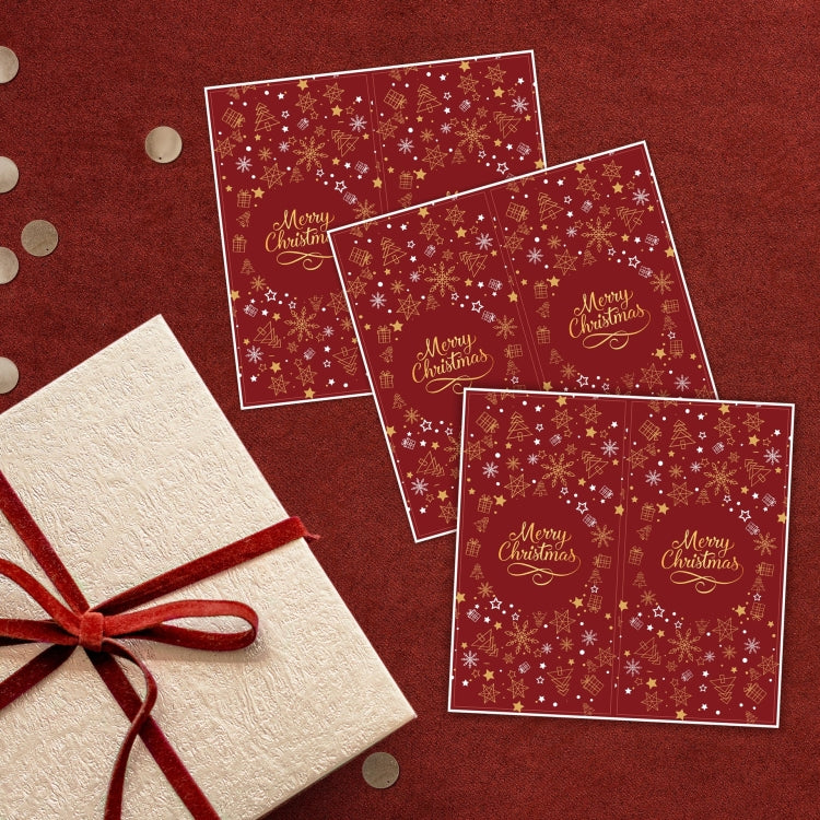 Merry Christmas Rectangular Gift Box Seal Stickers(C1)