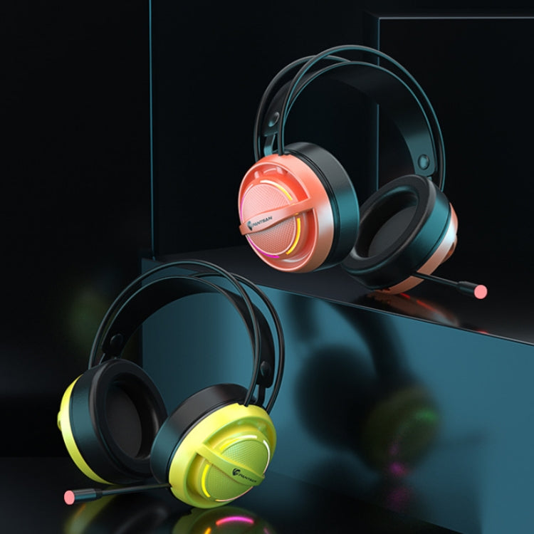 PANTSAN PSH-100 USB Wired Gaming Earphone Headset with Microphone, Colour: 3.5mm Orange