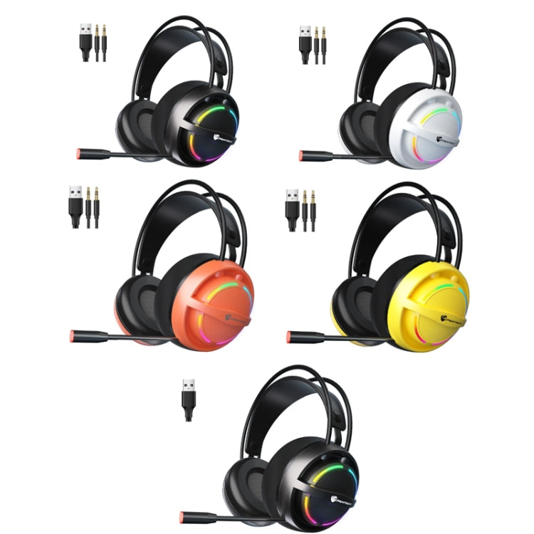 PANTSAN PSH-100 USB Wired Gaming Earphone Headset with Microphone, Colour: 3.5mm Yellow