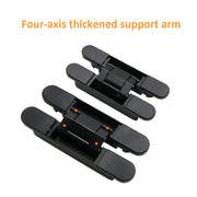 Three-Dimensional Adjustable Cross Hinge Folding Door Concealed Hinge, Specification: No. 3 Dumb Black 80kg