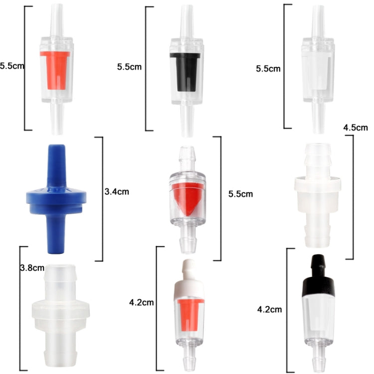 20 PCS Fish Tank Oxygen Pump Trachea Check Valve, Specification: 8mm (Red)