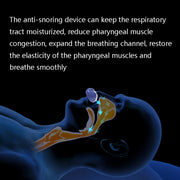 QC-002 Portable Chargeable Electric Anti-Snoring Device(Coral Blue)